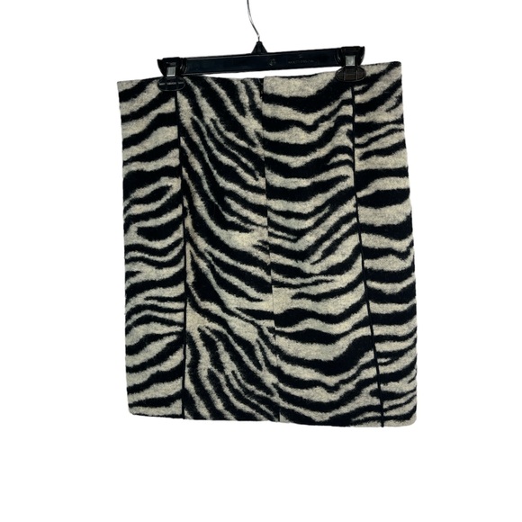 Ann Taylor wool blend zebra‎ print skirt size 10 - Picture 3 of 6